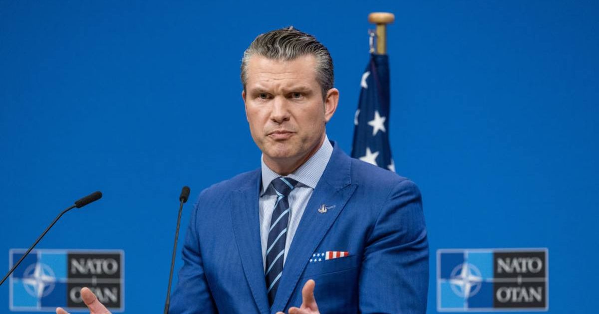 Throughout his remarks, US Defense Secretary Pete Hegseth emphasized that many allies had become overly dependent on American military power (Getty Images)