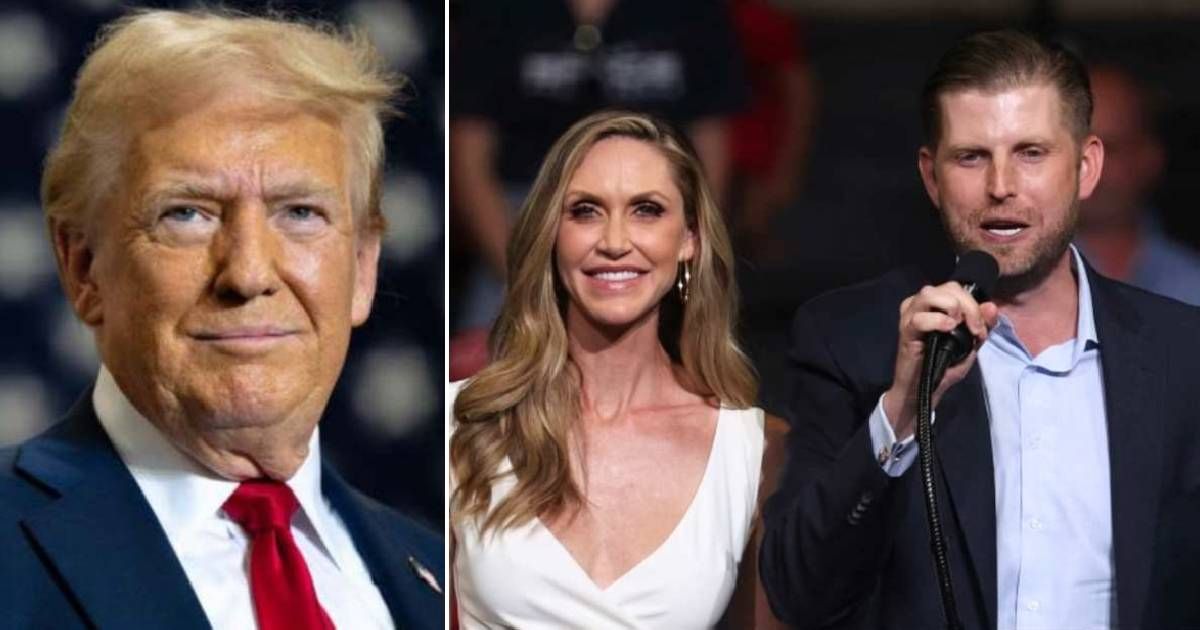 President Donald Trump praised his son Eric Trump’s construction abilities while giving daughter-in-law Lara Trump a tour of ongoing White House renovation projects and recently completed upgrades (Getty Images)