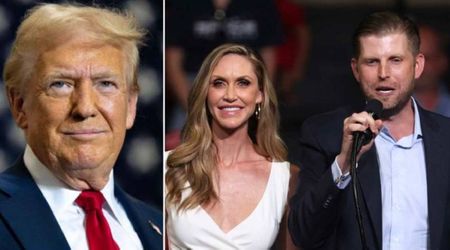 Trump calls son Eric 'fantastic builder' as he gives Lara tour of Oval Office