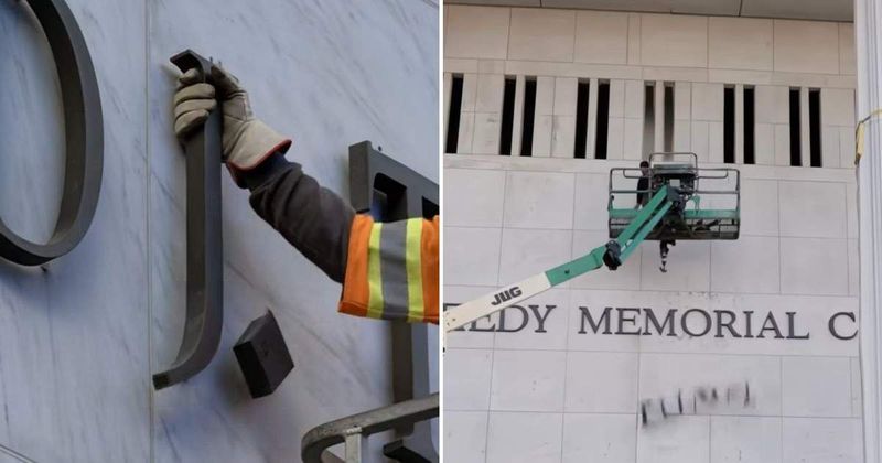 Fact Check: Is the viral video showing Trump's name being removed from the Kennedy Center real?