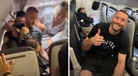 Former MMA fighter helps restrain passenger who tried to open exit door on Chicago-bound flight