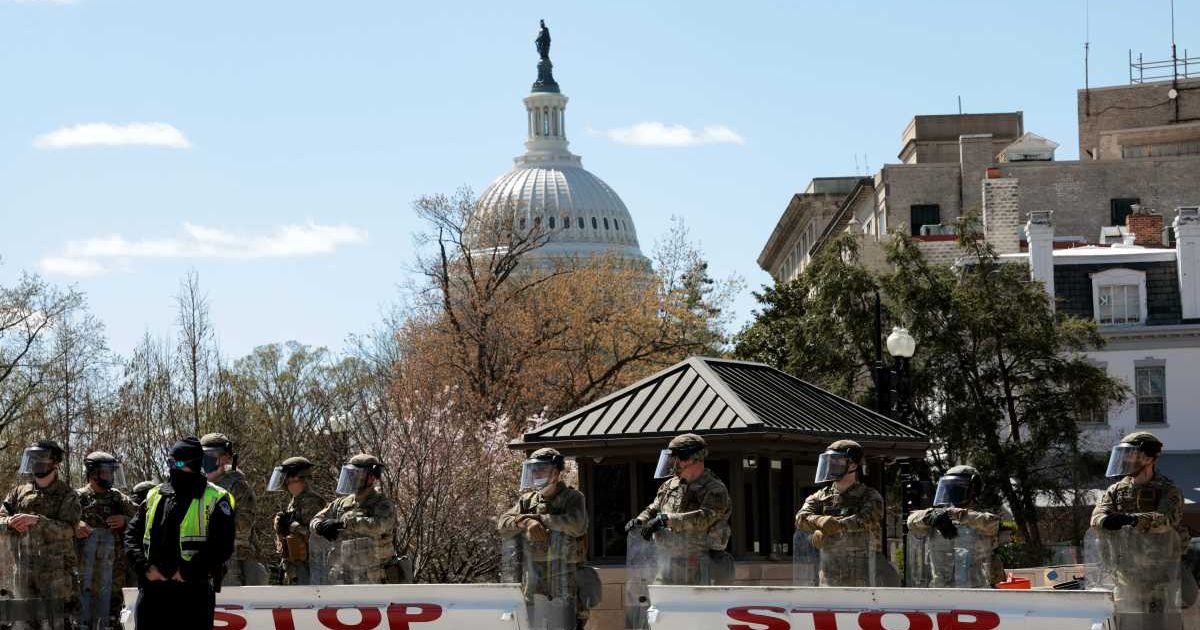 A report claims visible National Guard patrols helped cut property crime by 24 per cent in Washington, DC (Getty Images)