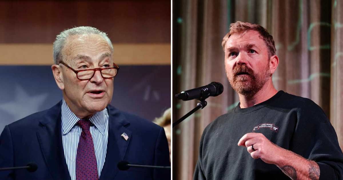 Chuck Schumer reaffirmed support for Graham Platner despite campaign controversies, saying Democrats will defeat Susan Collins in Maine (Getty Images)