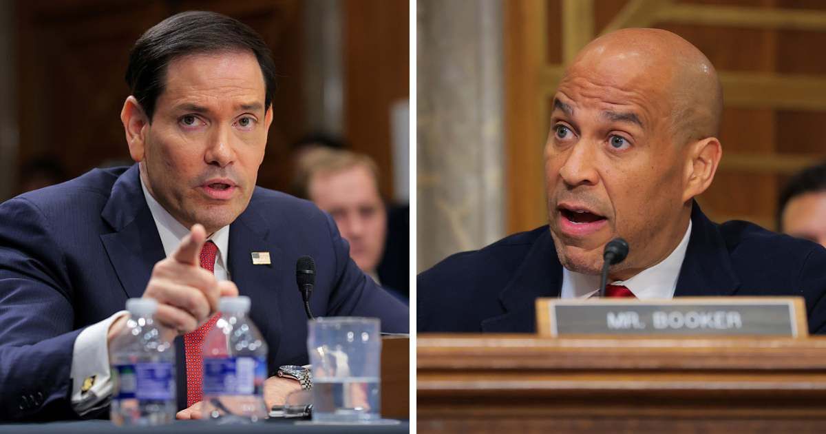Marco Rubio fired back at Sen. Cory Booker's claim that President Donald Trump was "begging" Iran's leaders for a peace deal (Getty Images)