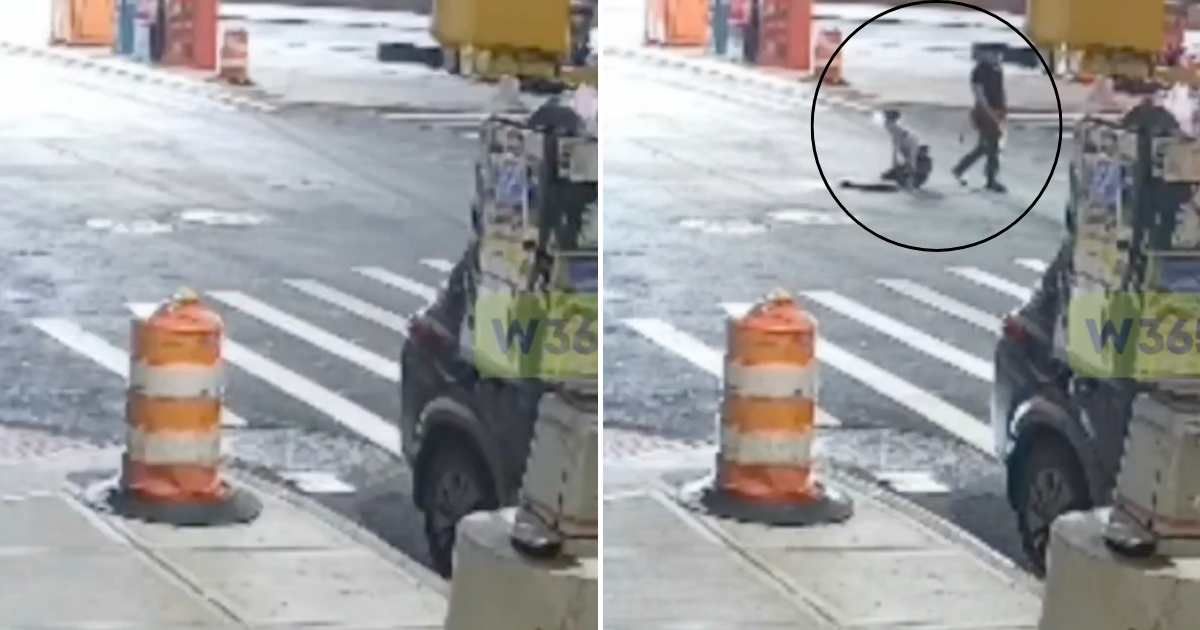 Groups of men were seen emerging from sewer manholes in bizarre footage (@TheOfficerTatum/X)