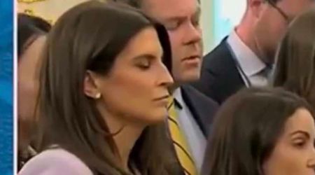 Fact Check: Is the viral image of Kaitlan Collins asleep during Trump's Oval Office briefing real?