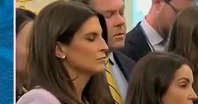 Fact Check: Is the viral image of Kaitlan Collins asleep during Trump's Oval Office briefing real?