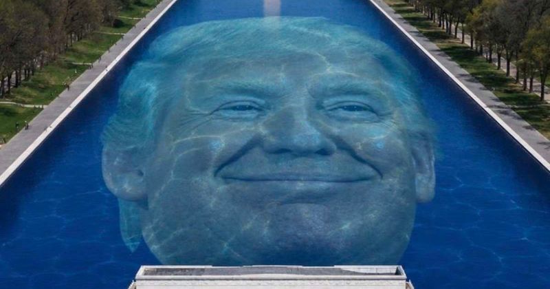 Fact Check: Is an image of Trump hidden beneath Lincoln Memorial Reflecting Pool?