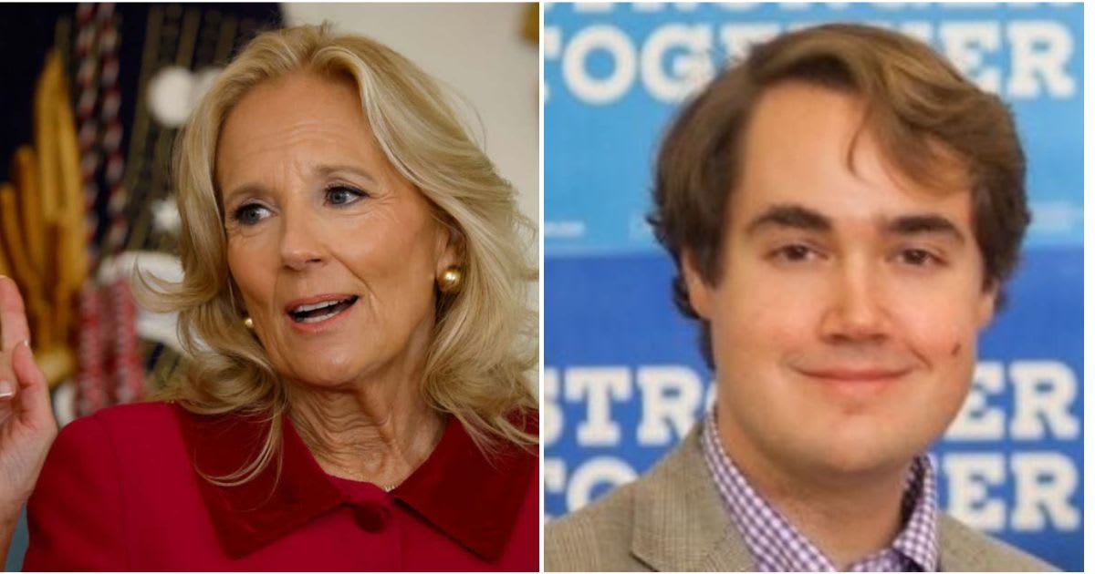 Andrew Bates, a former Biden aide, questioned the timing of former First Lady Jill Biden's book release, saying Democrats failed in their duty to win in 2024 (Chip Somodevilla/Getty Images, Andrew Bates/LinkedIn)