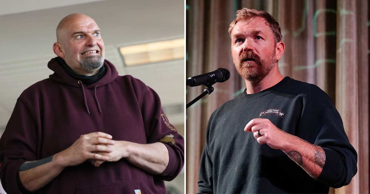 Sen John Fetterman challenged Senate candidate Graham Platner to release the alleged Kik messages, saying he would wear a suit every day if the full conversations were made public (Getty Images)