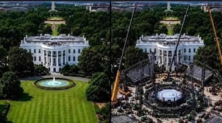 Fact Check: Does the viral image show White House before and after UFC arena construction?