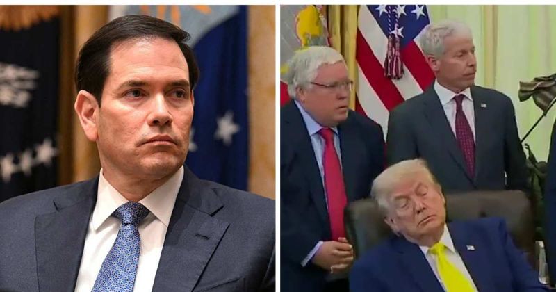 Trump appears to doze off just day after Rubio says he has never seen the POTUS sleeping