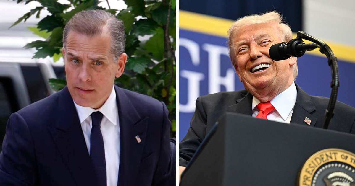 Donald Trump said Hunter Biden's past is ' not the greatest' but recalled the popularity of the 'Where's Hunter?'  slogan while discussing a 2028 run (Getty Images)