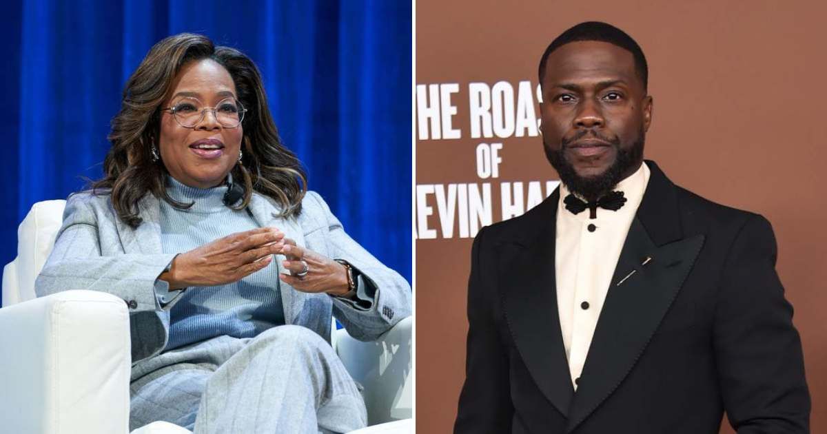 Kevin Hart said Oprah Winfrey should never be roasted during an appearance on 'Jimmy Kimmel Live!' following his own Netflix roast (Getty Images and Richard Shotwell/Invision/AP)