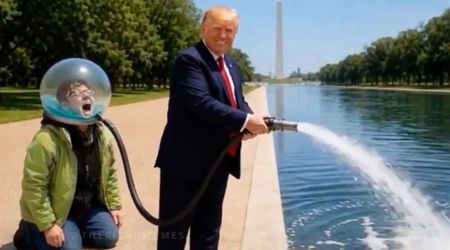 Trump mocks Lincoln Memorial pool revamp critics with bizarre ‘liberal tears’ AI video