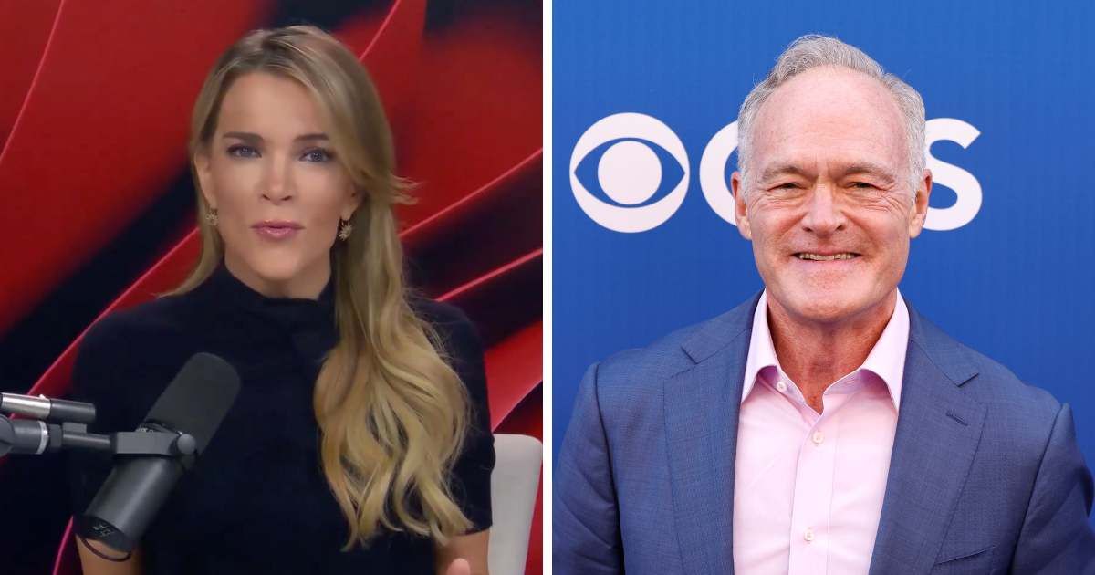 Megyn Kelly said CBS News editor-in-chief Bari Weiss made the 'right call' by firing Scott Pelley (Screengrab/@MegynKellyShow/X, Getty Images)