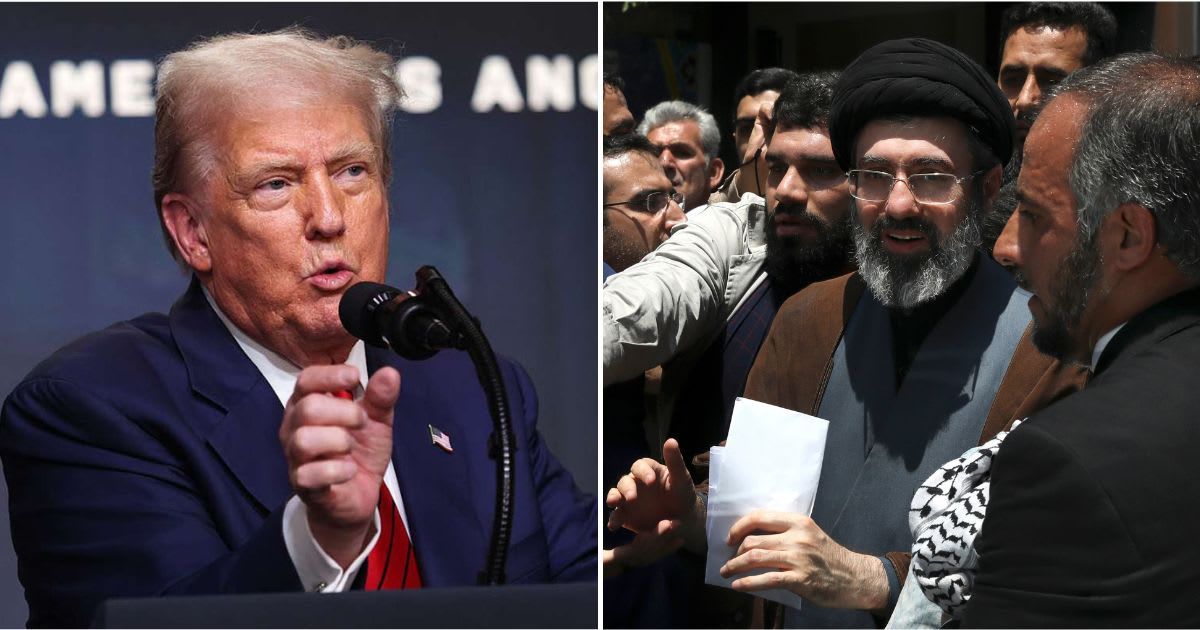 President Donald Trump said that he wants to meet Iran's Supreme Leader Mojtaba Khamenei if ongoing negotiations between Washington and Tehran result in a deal (Win McNamee/Getty Images, AP Photo/Vahid Salemi, File)