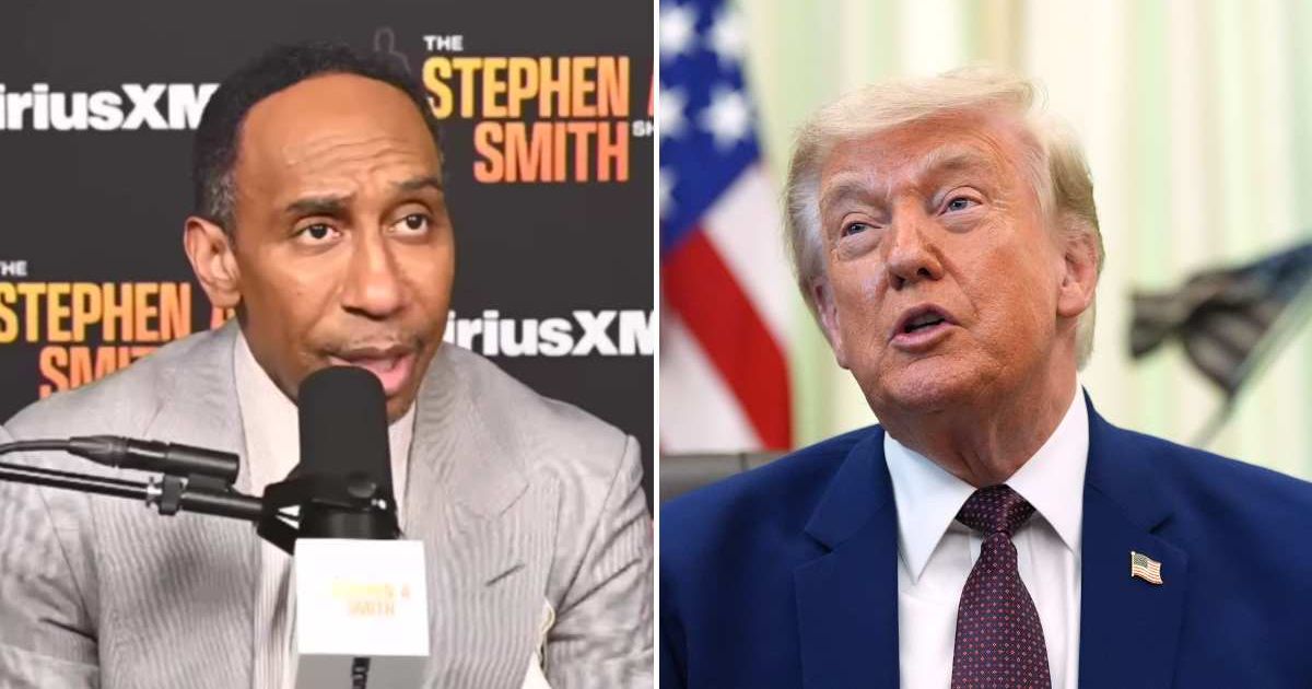 Smith made clear he was not thrilled about the idea of Trump attending Knicks Finals at MSG (Screenshot/Stephen A Smith/YT, AP Photo/Alex Brandon)