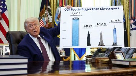 Fact Check:  Is the chart shown by Trump comparing the reflecting pool to US skyscrapers accurate?