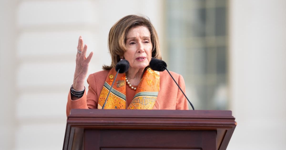 A viral social media post has claimed that Rep Nancy Pelosi paid undocumented immigrants thousands of dollars to vote multiple times in California elections through a company allegedly linked to her (AP Photo/Allison Robbert)