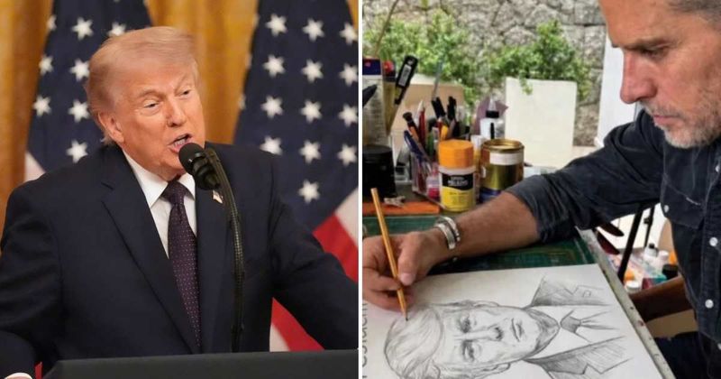 Trump shares edited Hunter Biden image after 2028 run question from reporter