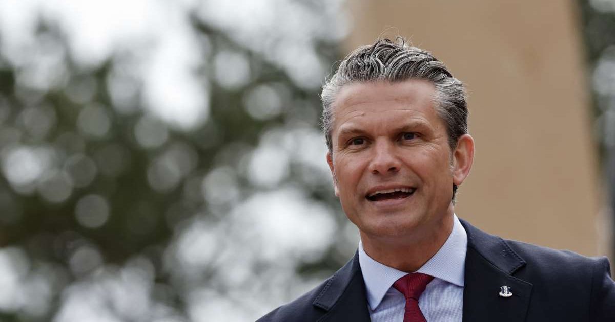 Defense Secretary Pete Hegseth used a D-Day anniversary speech to criticize European immigration policies (AP Photo/Jeremias Gonzalez)