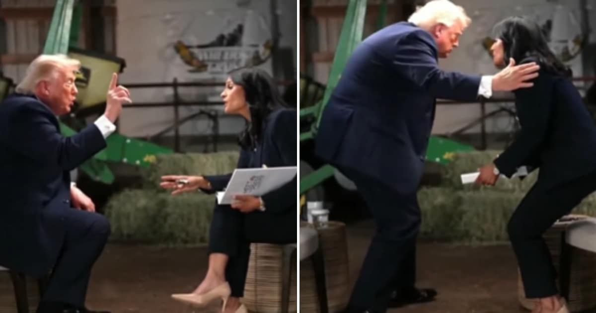 Trump walks out of NBC interview following tense clash with anchor, declares he’s 'had enough' as she urges him to stay (@EricLDaugh/X)
