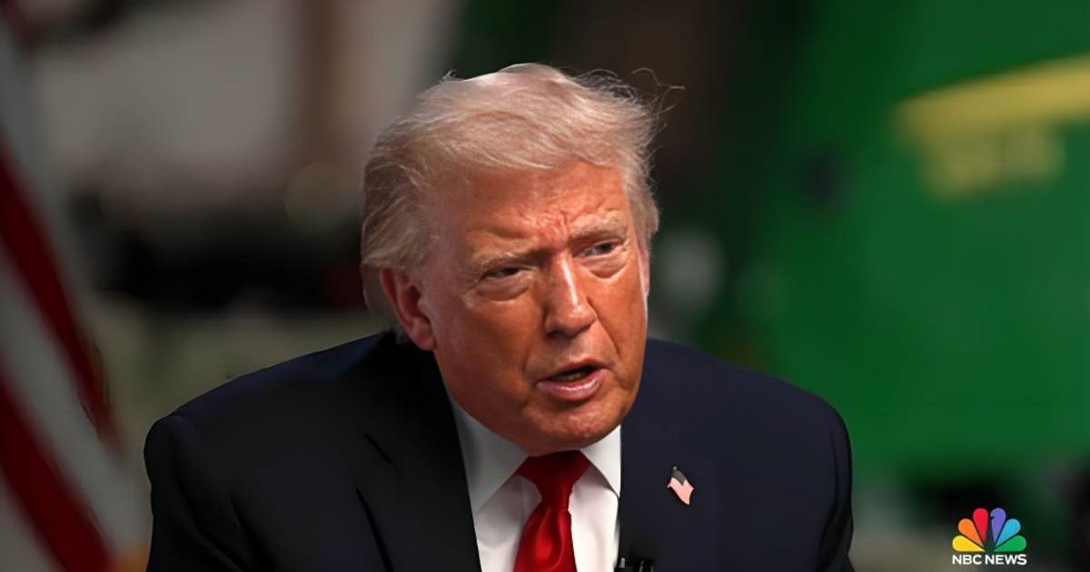President Donald Trump said a stronger-than-expected jobs report justified lower interest rates, not higher borrowing costs (Screengrab/Meet The Press/NBC)