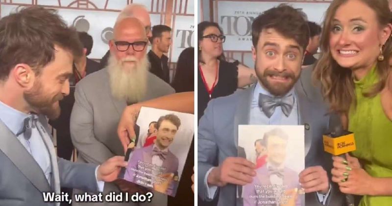 Daniel Radcliffe recreates viral red carpet meme from two years ago at Tony Awards 2026