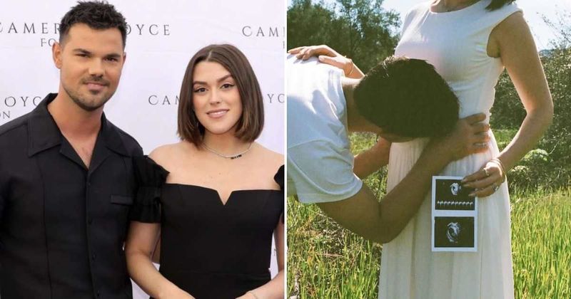 Taylor Lautner and his wife reveal baby's gender in viral video: 'Our little secret is yours now'