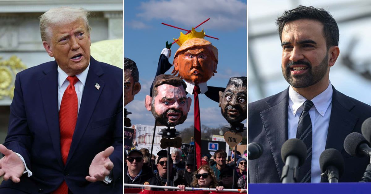 Madison Square Garden became the focal point of overlapping security, political and NBA Finals preparations involving President Donald Trump and NYC Mayor Zohran Mamdani (Win McNamee/Getty Images, AP Photo/Jose Luis Magana, Alexi J Rosenfeld/Getty Images)