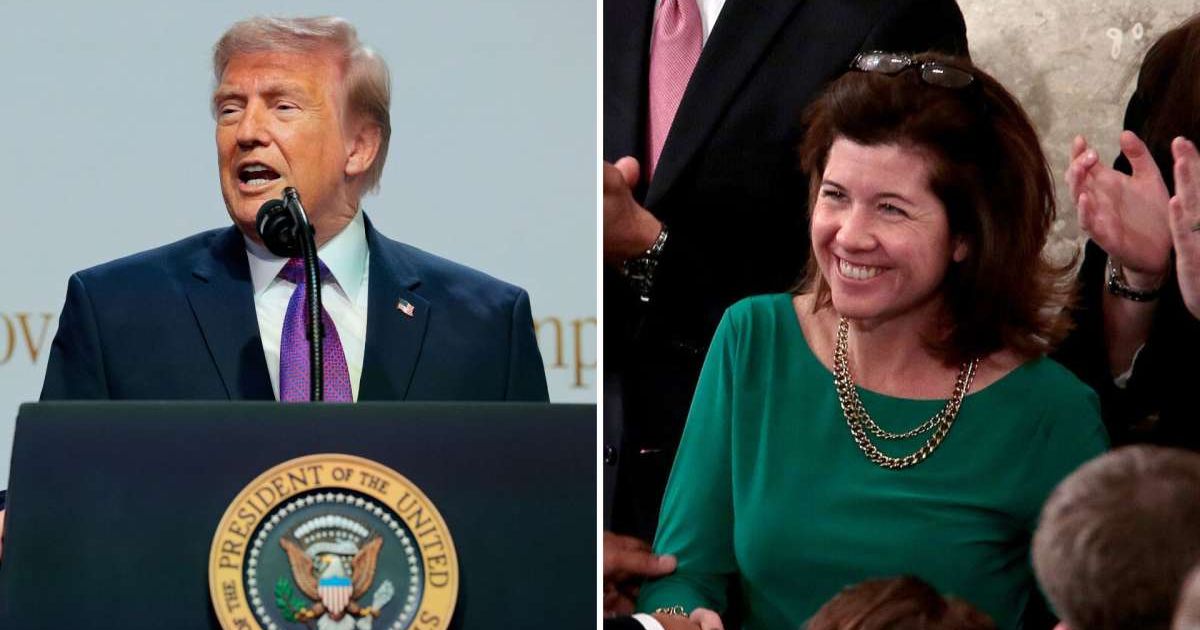 On Truth Social, President Donald Trump accused Senate Parliamentarian Elizabeth MacDonough of obstructing Republican priorities and called for her immediate dismissal (Getty Images)