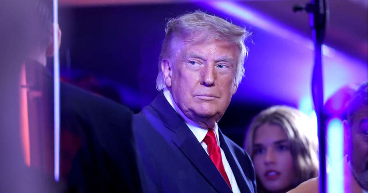 President Donald Trump looks on before a game between the San Antonio Spurs and the New York Knicks in Game 3e of the 2026 NBA Finals at Madison Square Garden on June 08, 2026, in New York City (Getty Images)