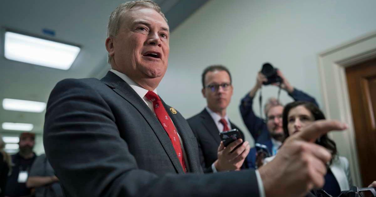 House Oversight Committee Chairman James Comer, R-Ky, speaks to reporters as he holds a closed-door interview with Bill Gates as part of his panel's investigation of Jeffrey Epstein, in Washington, Wednesday, June 10, 2026 (AP Photo/J Scott Applewhite)