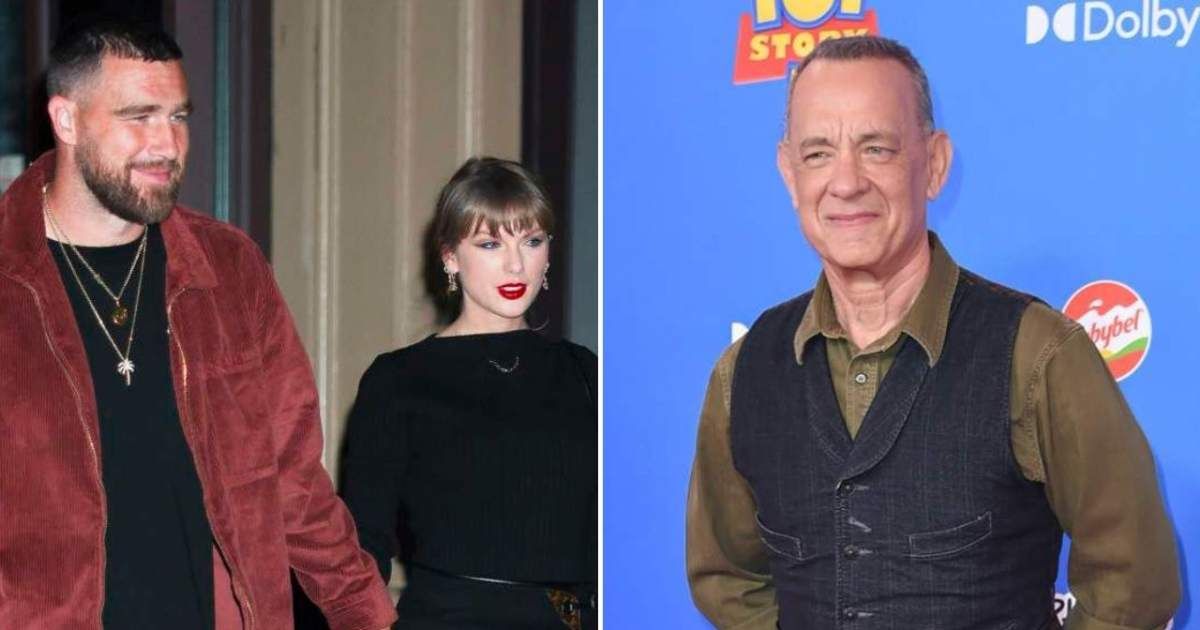 Tom Hanks shares funny yet precious advice for Taylor Swift and Travis Kelce ahead of their July wedding (Aeon/GC Images, Richard Shotwell/Invision/AP)