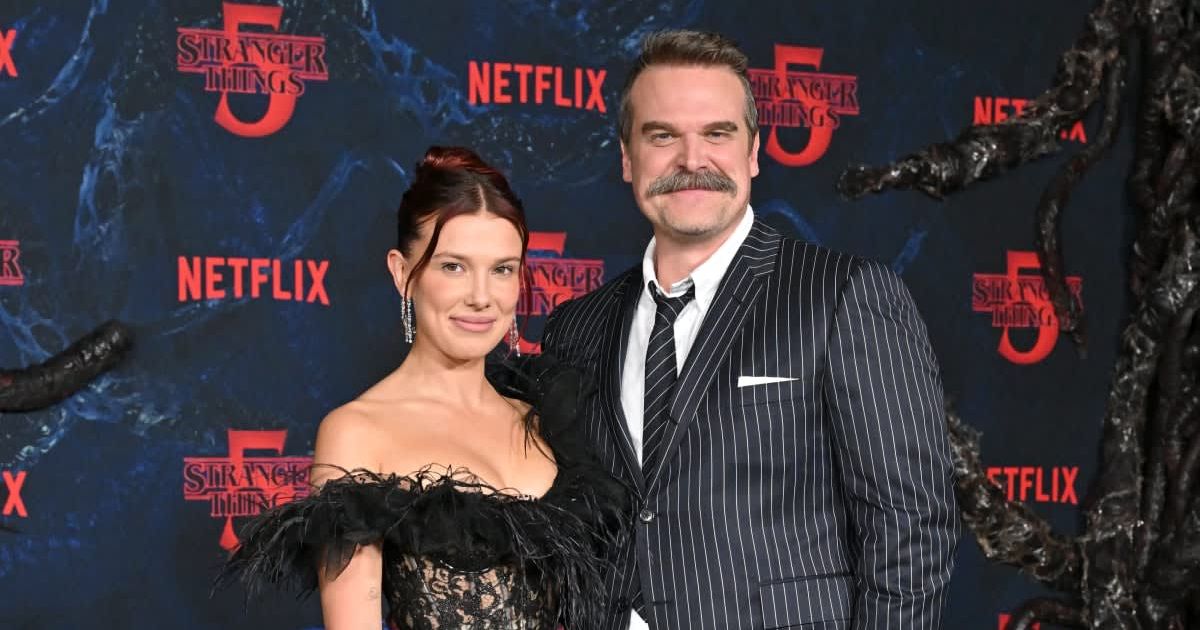 David Harbour dismissed reports of a fallout with Millie Bobby Brown and said they still share a close bond (Axelle/Bauer-Griffin/FilmMagic)