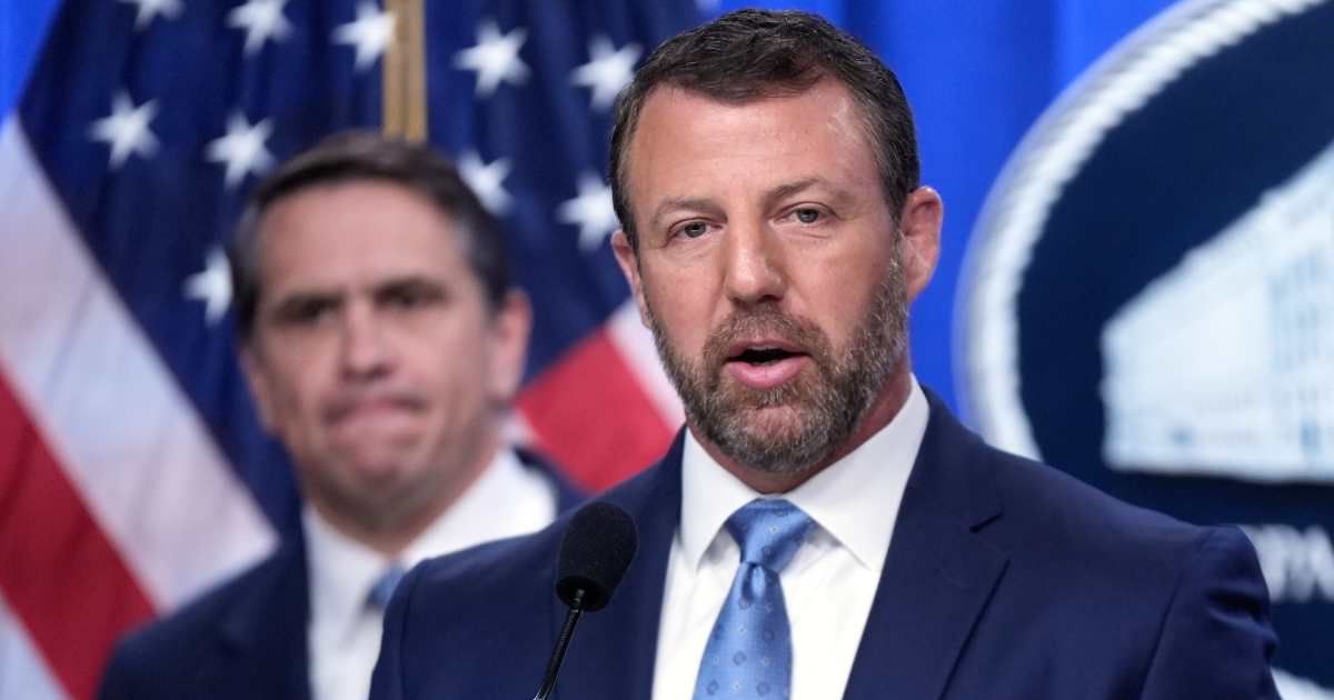 Secretary Mullin said a total of 450,000 children went missing under former President Joe Biden, with nearly 300,000 of those minors remaining  (AP Photo/Manuel Balce Ceneta)