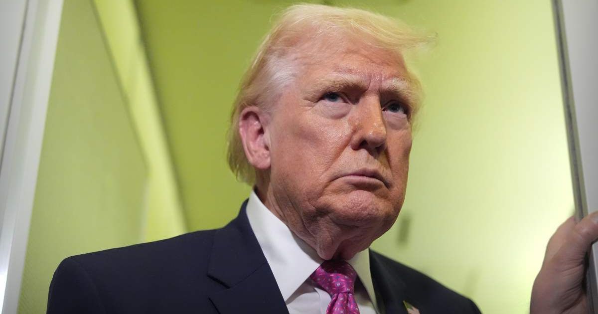 President Donald Trump blasted Iran for allegedly leaking fake US deal terms and condemned attacks on Indian ships in the Strait of Hormuz (AP Photo/Mark Schiefelbein)