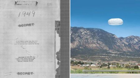 White House releases UFO files showing glowing orbs splitting apart midair