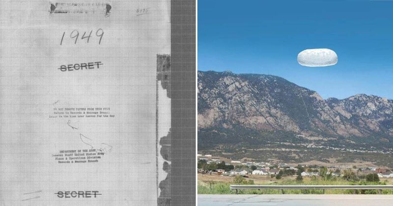 White House releases UFO files showing glowing orbs splitting apart midair