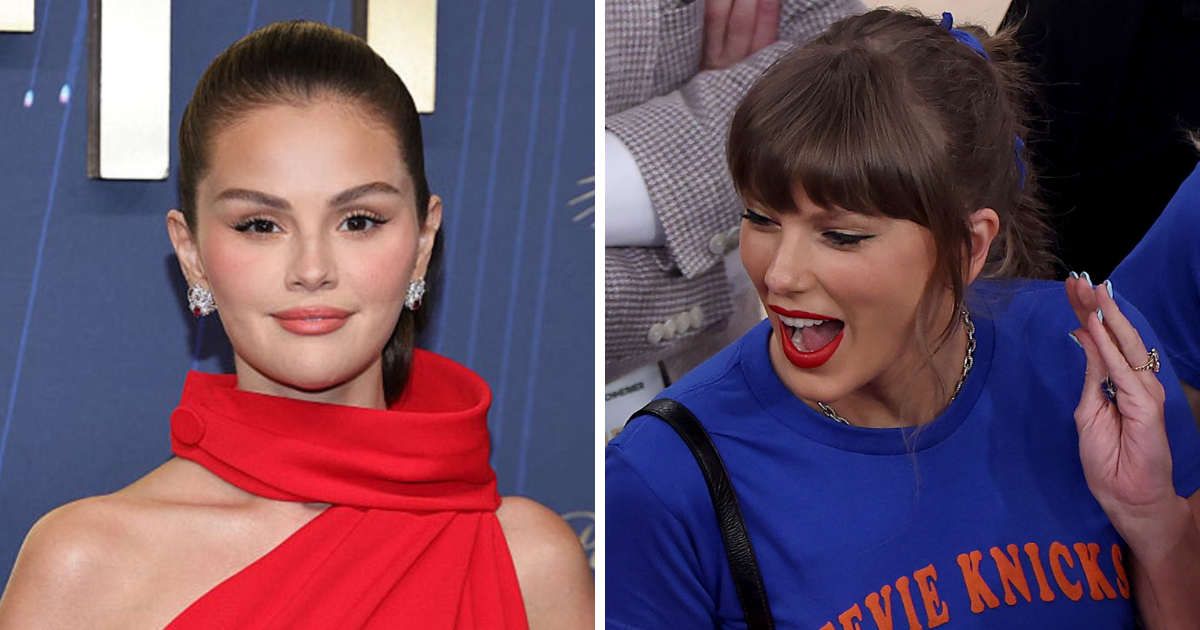 Selena Gomez shut down fan theories involving Taylor Swift and insisted the controversy was simply about basketball (Getty Images, AP)