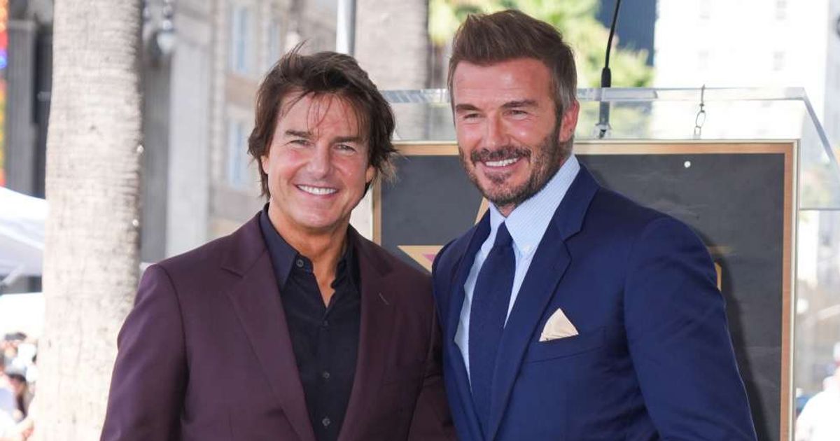 David Beckham reflected on his friendship with Tom Cruise while accepting his Hollywood Walk of Fame star (AP Photo)