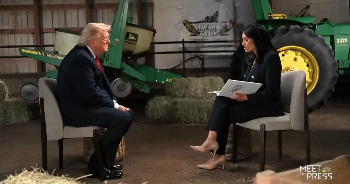 Kristen Welker said she spoke to Donald Trump the morning after the dramatic 'Meet the Press' interview (Screengrab/NBCMeetThePress)