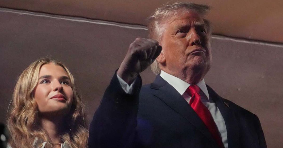 President Donald Trump and Kai Trump attended NBA Finals Game 3 between the New York Knicks and the San Antonio Spurs at Madison Square Garden in New York on June 8, 2026 (AP Photo/Mark Schiefelbein)