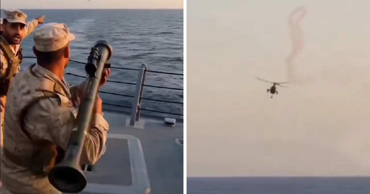 A viral video reportedly captured the moment Iranian forces shot down a US Apache helicopter (@Lassegaf_1/X)
