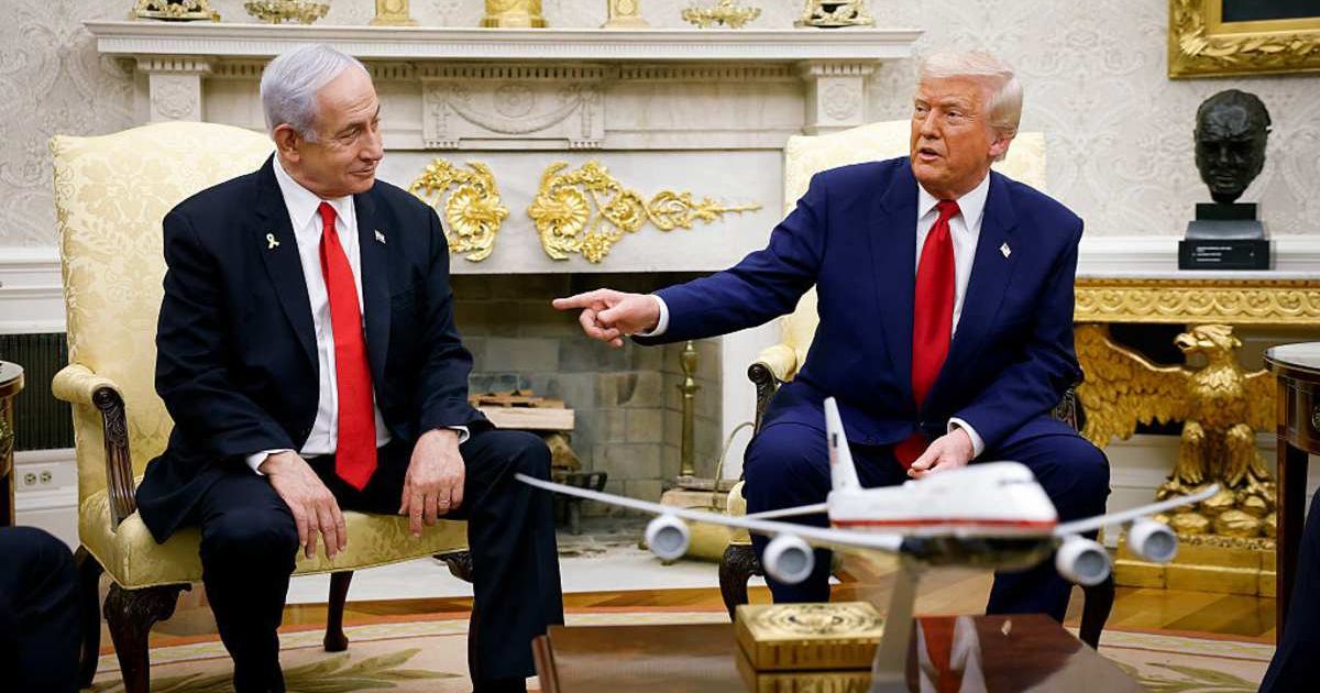 Trump said an unexpected Israeli strike on Beirut derailed plans to sign an Iran peace deal, revealing rare public disagreements with Netanyahu at a critical moment in the negotiations (Photo by Kevin Dietsch/Getty Images)