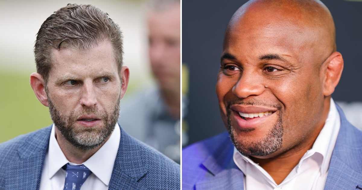 The viral meme refers to an incident where Daniel Cormier briefly posted and later deleted screenshots of messages allegedly sent by Eric Trump (Getty Images)