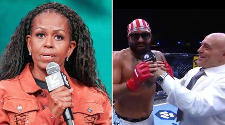UFC fighter Josh Hokit shouts 'Michelle Obama is a man' in post-match interview