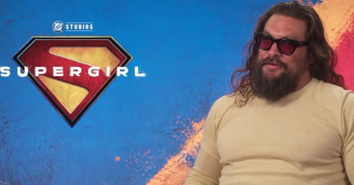Jason Momoa spoke to Extra about his role as Lobo in Supergirl during a recent interview (@extratv/youtube)