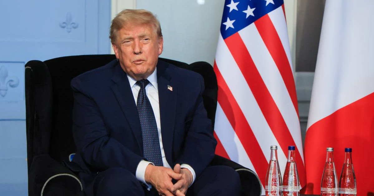 Viral screenshot shows Donald Trump will attend the Iran-New Zealand FIFA World Cup match (Ludovic Marin, Pool Photo via AP Photo)